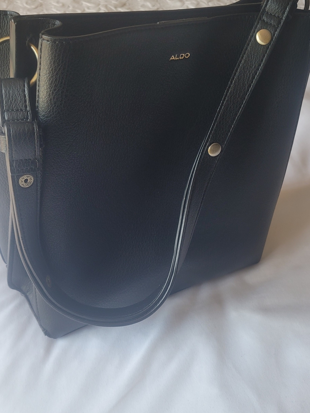 ALDO Black Leather Shoulder Bag